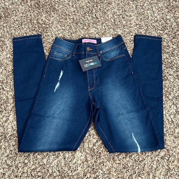 Dark Wash High Waisted Skinny Jeans - Picture 5 of 12